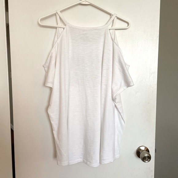 Lane Bryant Floral “Femme Squad” Cold Shoulder T-Shirt - Size 18/20 - Picture 5 of 11